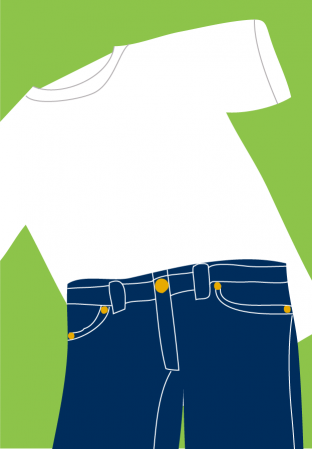動きやすい服で